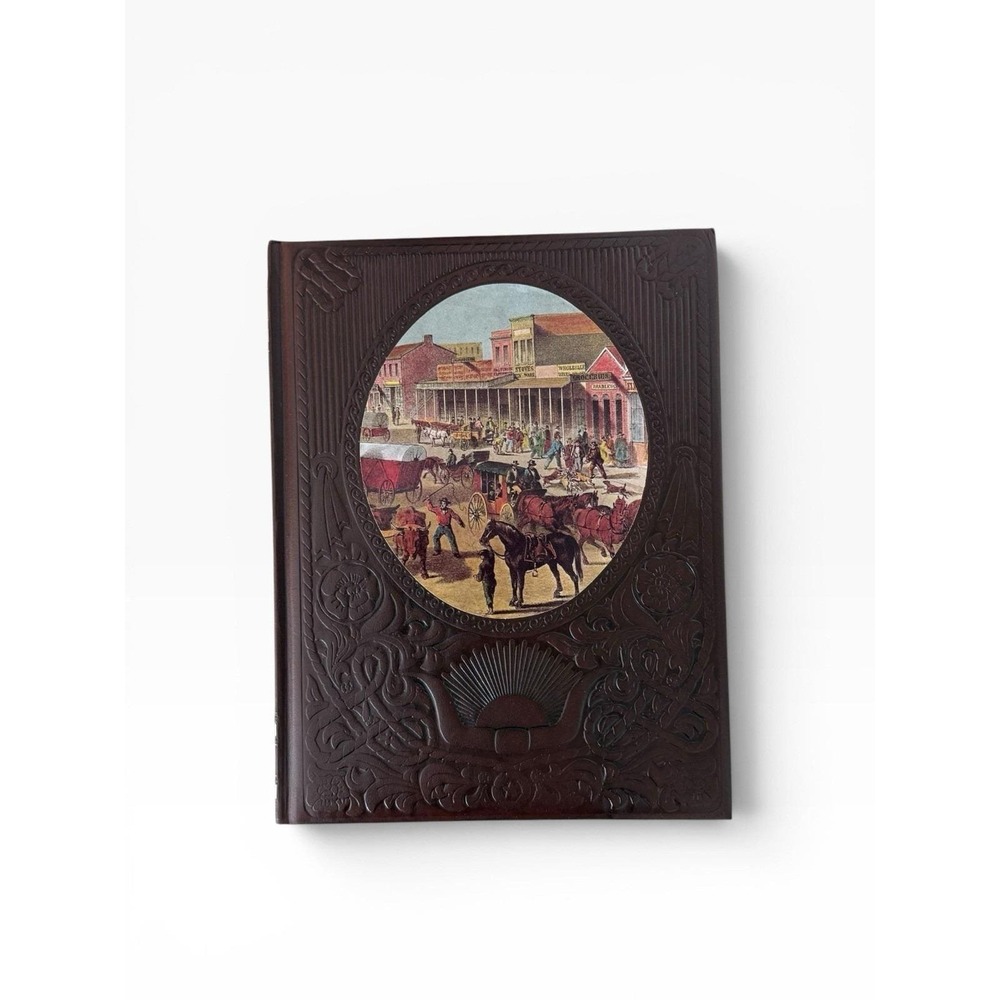 Vtg The Townsmen Old West Series Time Life Books Leather Bound Hardcover '75
